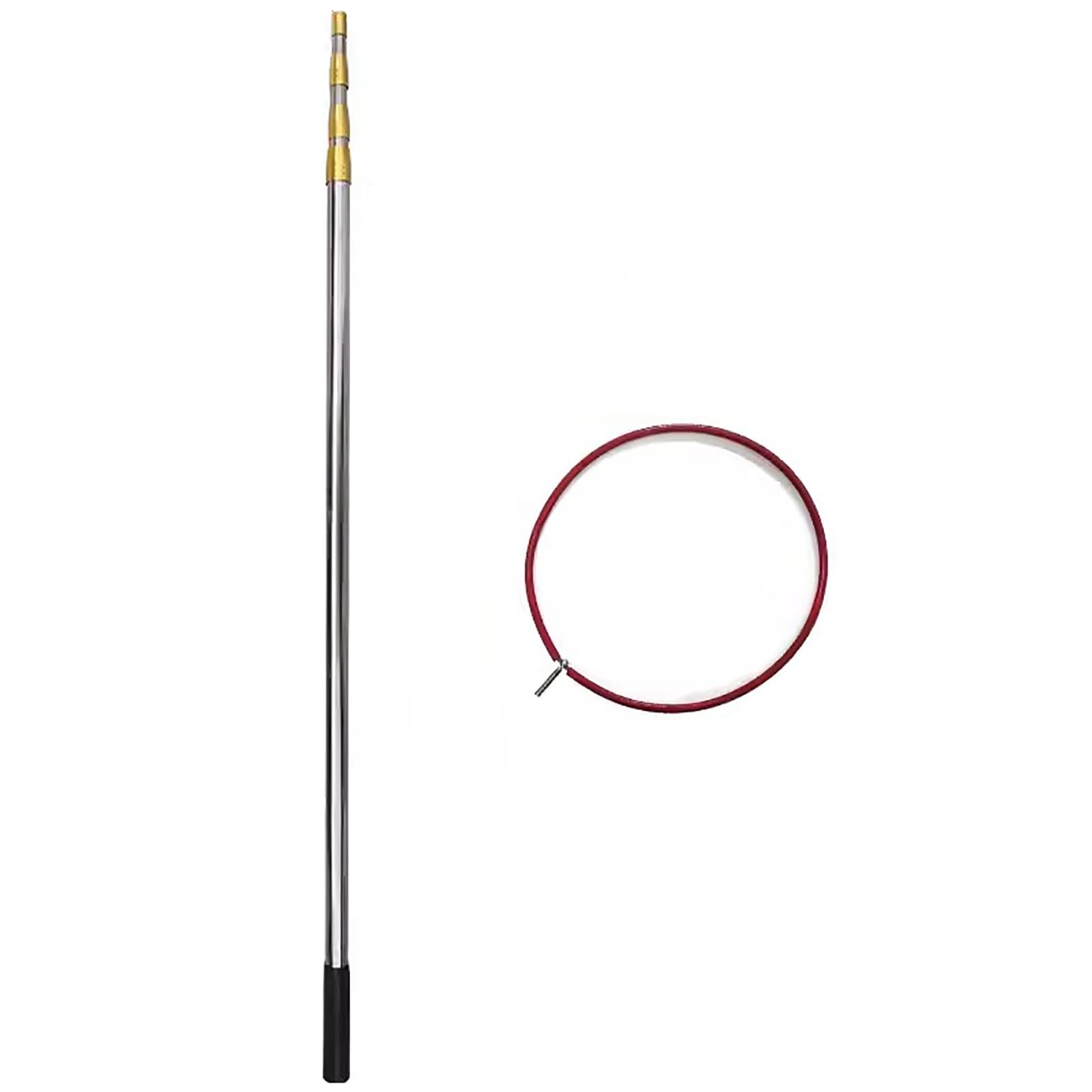 HDYZJQ Pool Safety Hook With Telescoping Pole 6 10 13 20 30ft, Dangerous Area Playgrounds Pool Rescue Pole, Adult/Kids Safety Hook Pool Pole (Size : 10m (393in/32.8ft))