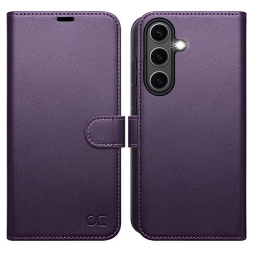 OCASE Coque pour Samsung Galaxy S25 FE: Housse en Cuir PU avec Fentes Cartes, Blocage RFID, Support Intégré et Protection Antichoc Etui Portefeuille pour...