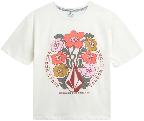 Image of Volcom Girls Shirts - Casual Crewneck Short Sleeve Graphic Tee Trendy Tops - Breathable Girls Summer Clothes