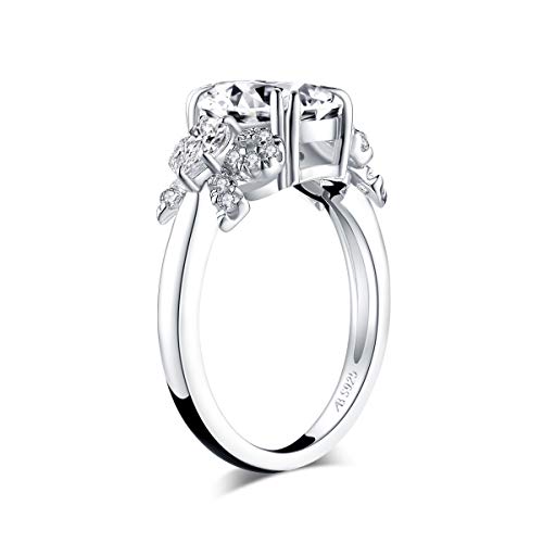 AINUOSHI 3 Carat Cubic Zirconia CZ Sterling Silver Engagement Ring, Solitaire Wedding Ring, Anniversary Ring, Ideal Gift Choice4