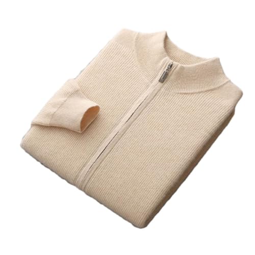 Men 100 Percent Cashmere Men O Collar Sweater Loose Cardigan Slim Warm Knit Solid Color Long Sleeve Sweater