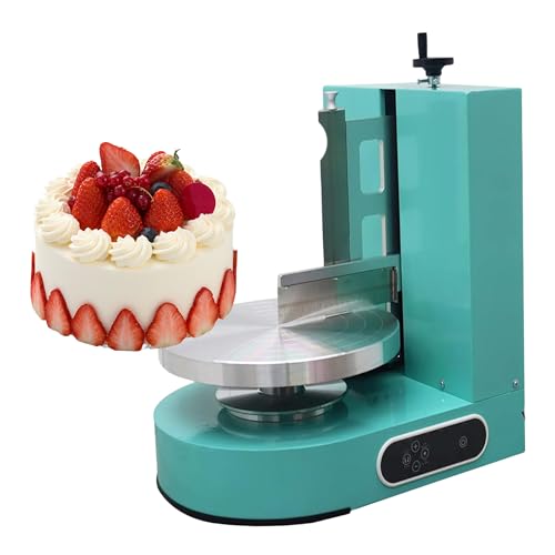 ZHDANB Máquina para esparcir Crema para Pasteles, Máquina automática para Decorar Pasteles, para Pasteles de 4' a 12', Máquina automática para Decorar Pasteles, para pastelerías, hogar Green-110V
