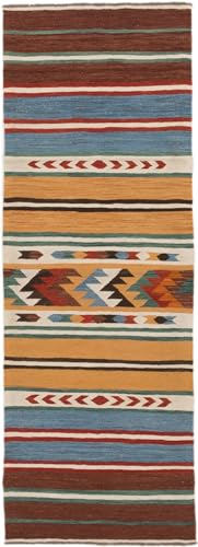Tapis Kilim afghan tissé main, l'histoire d'un tapis d'Orient moderne en laine