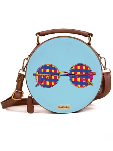 Kalankit Box Sling Bag for Women & Girls Side Sling Purse with Handle and Detachable Strap Quirky Travel Cross