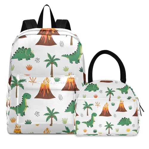 Sac à dos avec sac à déjeuner étanche pour filles et enfants rose