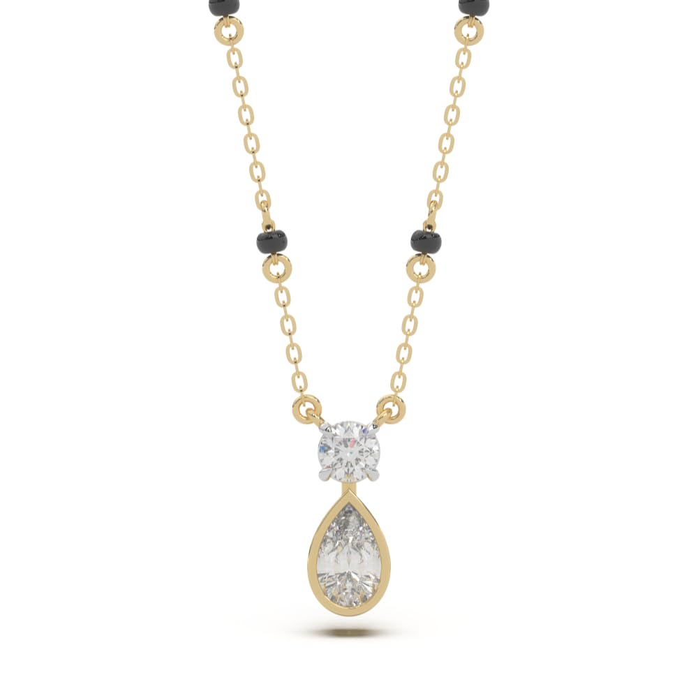 Graceful Drop Mangalsutra 925 Sterling Silver 18KT Gold Vermeil Jewellery for Women | Certified 925 Silver with 5x thicker Gold Plated | Stylish Gift for Her | 1 Year Warranty-image-37