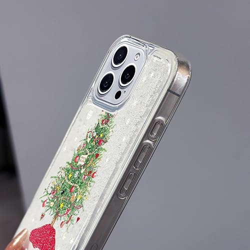 Coque iPhone 17 Pro sapin de Noël avec flocon de neige flottant - 4