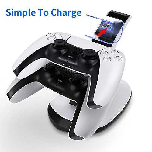 AuyKoo Ladestation für PS5-Controller, Dual-Controller-Ladestation für Playstation 5, PS5-Ladestation mit LED-Anzeige - Image 5