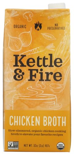 Kettle & Fire KETTLE & FIRE Organic Chicken Broth, chicken,kettle, 32 Oz