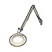 O.C. White 42400-4 Magnifier, 6", 4 Diopter (2X), Fully Dimmable with 3 Bank LED Adjustability,Table Edge Clamp, 43" Reach, Beige