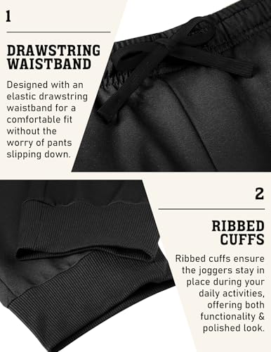 COOFANDY Men's Joggers Drawstring Jogger Sweatpants with Zipper Pockets Lightweight Slim Fit Athletic Track Pants4