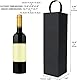 Geschenkverpackung für weinflaschen, 33 x 9,5 x 9,5 cm, schwarze Weinflaschenboxen mit Griff für Spirituosen und Champagner, zusammenklappbare Geschenkbox mit Magnetverschluss für Partys (Schwarz）