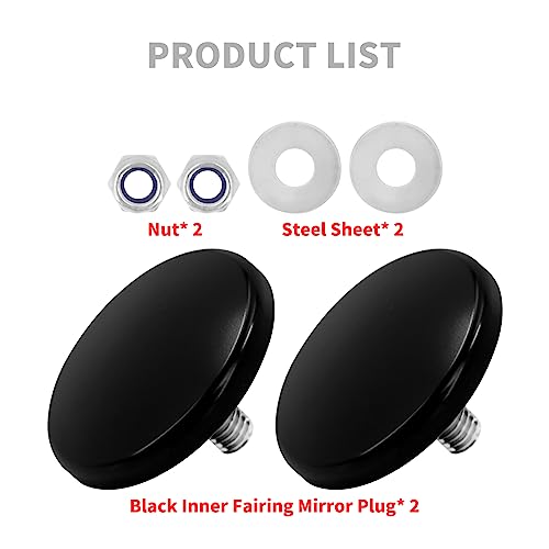 Image of Motorcycle Inner Fairing Mirror Mounting Hole Plug Fit for Harley Touring Batwing Street Glide Electra Glide 1996-2016 Tri Glide