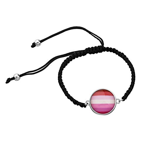 LBSBO LGBT Adjustable Bracelet Rainbow Gay & Lesbian Pride Bracelet