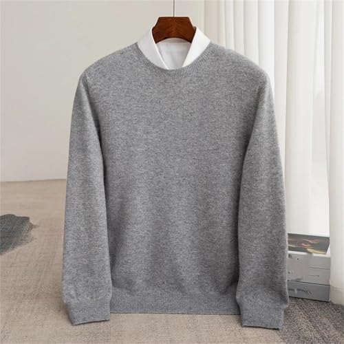 Men’S Wool Round Neck Pullover Sweater Casual Long Sleeve Loose Fit Knit Jumper Tops2