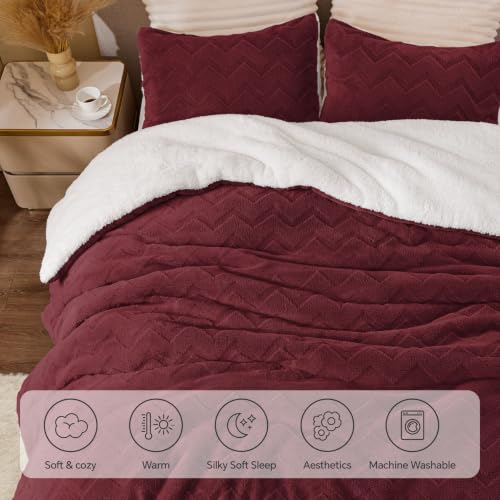 Image of BEDELITE Fluffy Sherpa King Comforter Set,Caramel