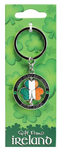 Lucky Irish Tri Colour Shamrock Spinner Keychain Cover