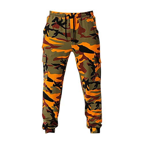 Generisch Freizeithose Herren, Jogginghose Baumwolle Sweathose-Lange Camouflage Sport Hose Herren Jogger Relaxing Mit Tachen Seitentaschen Breite Jogging Hosen Addisas Sweatpants (M, Orange) Generisch Freizeithose Herren, Jogginghose Baumwolle Sweathose-Lange Camouflage Sport Hose Herren Jogger Relaxing Mit Tachen Seitentaschen Breite Jogging Hosen Addisas Sweatpants (M, Orange)