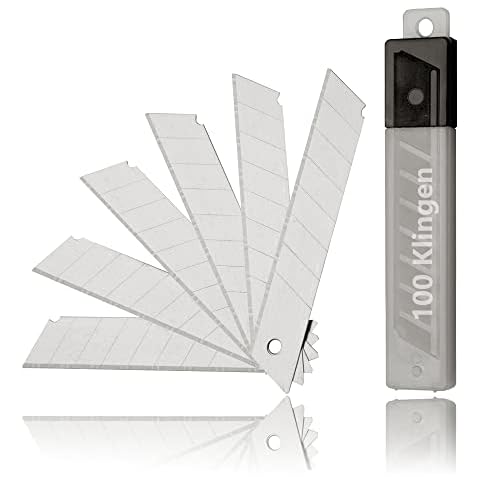 100 ST. Abbrechklingen Cuttermesser 18 mm; Cutterklingen Cutter Klingen Messer NEU Cover