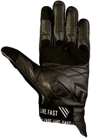 Black & Orange Motorcycle Gloves