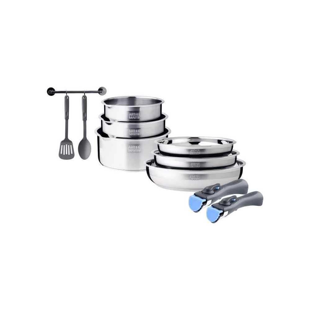 Arthur Martin AM2238 batterie de cuisine inox 10 pièces