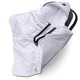 Pepi Einschlagdecke Babyschale - Umschlagdecke Universell, komfortabel und natürlich Antiallergische Eigenschaften, bequemer Klettverschluss Fußsack Grey Galaxy