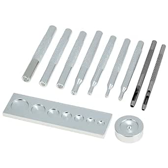 QWORK Craft Tool Die Punch and Snap Setter Kit with Base