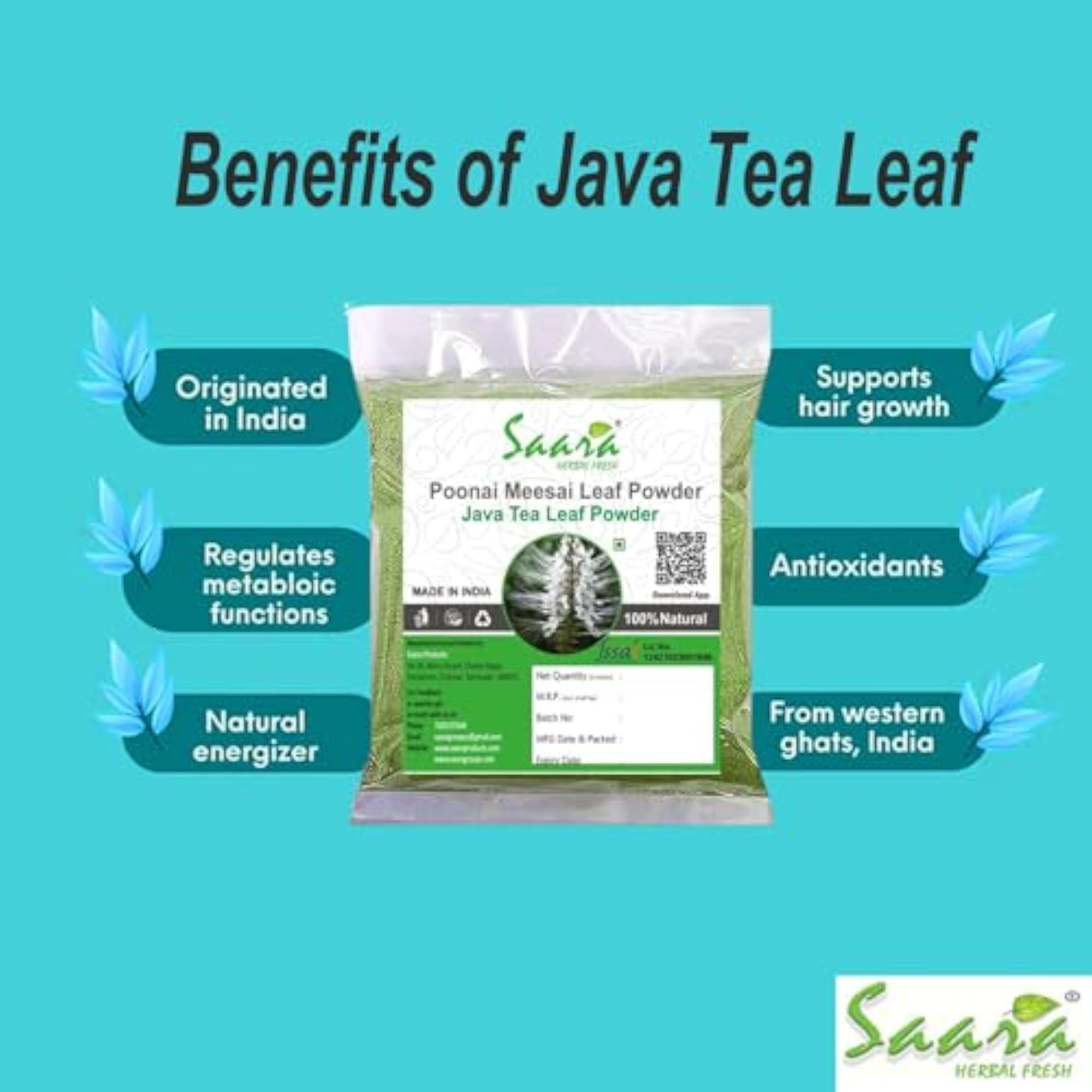 Saara Herbal Fresh Poonai Meesai Powder, 500g