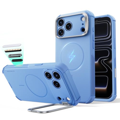 Image of ESR for iPhone 17 Pro Case Flex Stand, for MagSafe, Rugged, Light Blue | Camera Control, 7X Military-Grade Drop Protection, Magnetic Phone Case, Shock-Absorbing Rugged Cover, Dustproof Port Cover