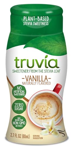 Truvia Zero-Calorie Liquid Sweetener from the Stevia Leaf, Vanilla Flavor, 2.7 Fl Oz Bottle