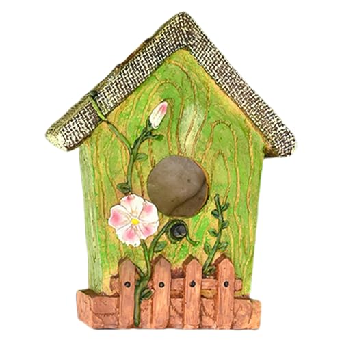 Nichoir pour oiseau bleu et petite maison colorée à suspendre dans vos arbres de jardin