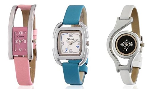 Oleva Analogue Multi-Colour Dial Women's Combo Of 3 Watch -Ovd-162-1