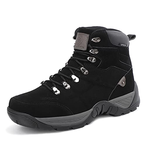 Zapatos de Senderismo al Aire Libre para Hombre Botas de Combate Militares Tácticas,Negro,47