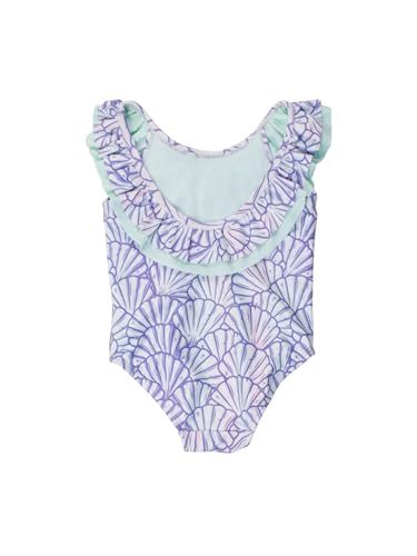 RuffleButts Girls UPF50+ Sun Protection Ruffle V-Back One Piece Swimsuit2