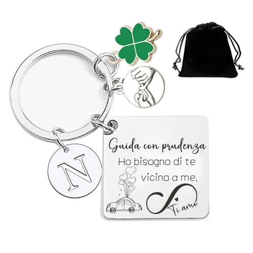 JRZDFXS Regalo San Valentino per Lui Regali Natale Uomo Portachiavi