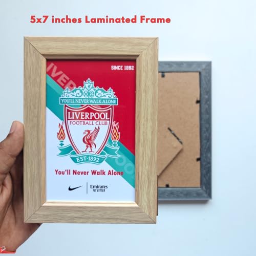 Image of TenorArts Liverpool Gift Box Merchandise for Fans - 5x7 Inches Laminated Photo Frame,1 Liverpool Keychain, 1 Badge, 4 4x6 inches Sized Posters, Multi sized Football Stickers - 5 items in 1 Box | Perfect for Gifting Football Fans