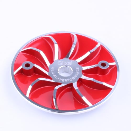 Image of Glixal Lightweight Racing Drive Face Fan for GY6 125cc 150cc 180cc 200cc 152QMI 157QMJ Engine Based Scooter Moped ATV Go-Kart Quads (Red)