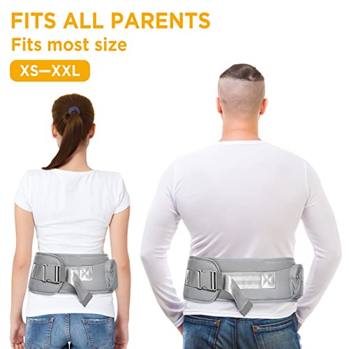 GAGAKU Baby Hüftsitz Leichte Taille Hocker 4 Tragepositionen für Kinder 0-36 Monate Neugeborenes - Grau