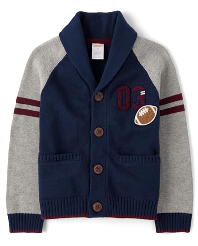 Gymboree,Boys,and Toddler Long Sleeve Cardigan Sweaters,Varisty Tidal,5 Years