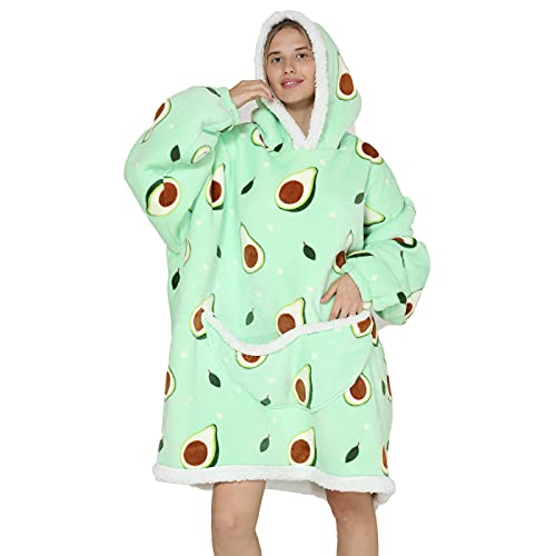 JOREAY Polyester, Übergroße Decke Hoodie Sweatshirt für Erwachsene, Männer, Frauen, Jugendliche, Super Weiche Gemütliche Warme Komfortable Sherpa Riesen-Hoodie, Geeignet Kapuzenpullover