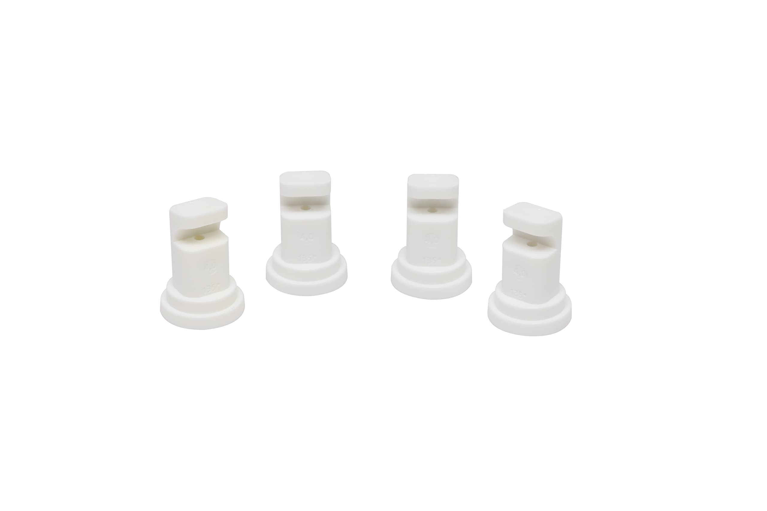 Valley Industries DF4.0-CSK 140° Deflector Broadcast Spray Nozzle-4.0 Orifice Size, 10 to 45 PSI, White, 4 Pack