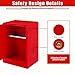Flammable Storage Cabinet 16 Gallon Red, 18 Gauge Galvanized Steel Chemical Safety Cabinet, 3-Point Locking System & Adjustable Shelf for Warehouses, Industrial Use, Garage & Home