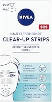 NIVEA hautverfeinernde Clear-Up Strips (6 Stück), Reinigungs-Strips für das Gesicht mit Fruchtsäure, entfernen Mitesser und Unreinheiten