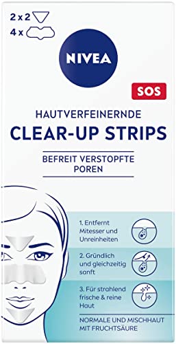 NIVEA hautverfeinernde Clear-Up Strips (6 Stück),...