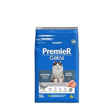 Premier Pet Ração Gatos Cadastrados 6 Meses A 6 Anos Ambientes Internos Frango - 7,5kg