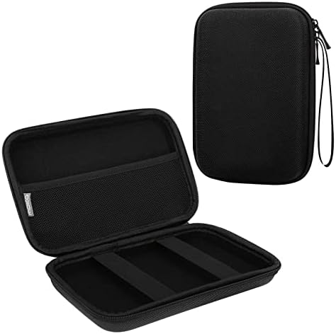 MoKo 7-Inch GPS Carrying Case, Portable Hard Shell Protective Pouch Storage Bag for Car GPS Navigator Garmin/Tomtom/Magellan with 7" Display - Black
