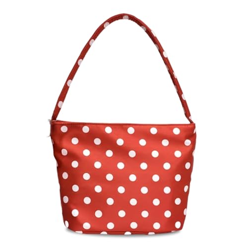 Polka Dot Small Shoulder Bag, Stylish Tote Bag Hobo Handbags for Women,Underarm Purse with Magnetic Snap