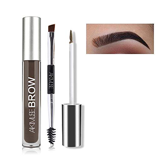 FOXCESD Eyebrow Gel Waterproof, 24 Hours Long Lasting for Eyebrow Makeup (Black/Brown)