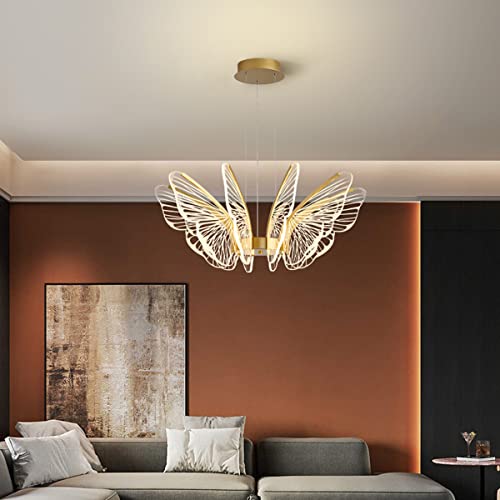 Lustre LED papillon à intensité douce pour éclairage de chambre luxe - 5