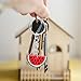 Luxshiny 6pcs Watermelon Keyring Charms Cute Cartoon Keychain Portable Fruit Pendant for Party Favors Personal Decor Eye-catching Accessory for All Ages